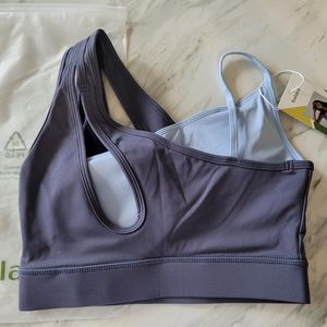 Halara Block Cut-Out Asymmetrical Sports Bra